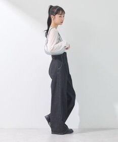 earth music&ecology リボンプリントシアープルオーバー