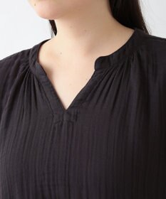 UCHINO クレープガーゼ 　パッチポケットワンピース