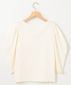 組曲 L ミニ裏毛ボリュームタックスリーブ カットソー