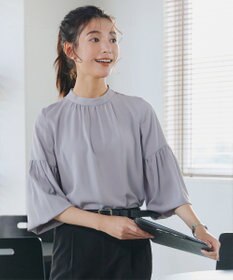 Tiaclasse 【洗える】ボリューム袖ハイネックブラウス