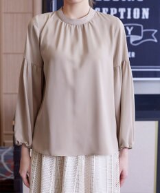 Tiaclasse 【洗える】ボリューム袖ハイネックブラウス