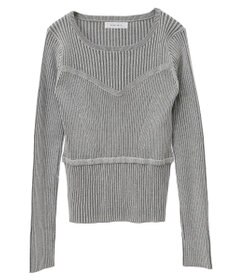 Green Parks ・ＡＮＤＳＥＡＲＣＨ　リブフェイクレイヤードニット