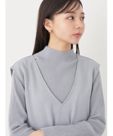 earth music&ecology ＳＥＴ２点Ｖネックジャンスカ＋ハイネックニット