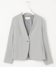 自由区 【XSサイズ～/洗える】ダブルフェイススーティング ノーカラージャケット