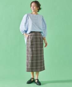 ANY 【ウエストゴム/ストレッチ】チェックタイトスカート