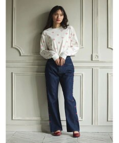 Green Parks ・Ｄｏｕｂｌｅ　Ｆｌａｇｓ　ハート刺繍ロンＴ