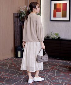 Tiaclasse 【洗える】ボリューム袖ハイネックブラウス