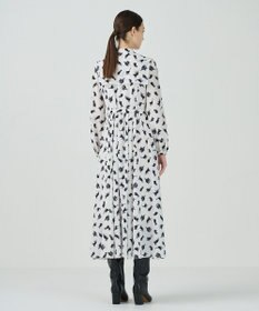 GRACE CONTINENTAL キャットプリントフライヨークワンピース