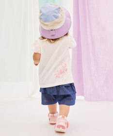 MIKI HOUSE HOT BISCUITS 【80-120cm】 先染めデニム バックフリル キュロットパンツ