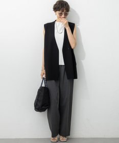 洗える/吊り干しOK】ヴィスコースストレッチ ニットベスト / 23