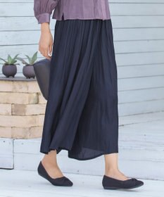 Tiaclasse 【洗える】ヴィンテージサテン消しプリーツパンツ