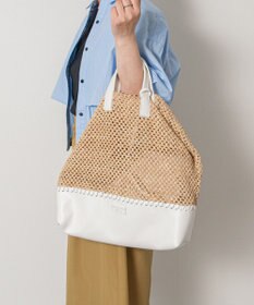 INTER-CHAUSSURES 【CHRISTIAN VILLA】メッシュコンビレザーワイドバッグ
