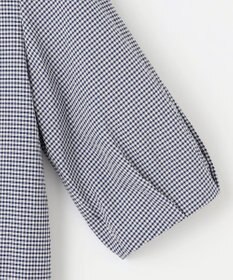 J.PRESS LADIES S 【洗える】アセVis ギンガム フリル襟 ブラウス