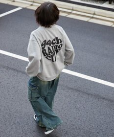 WEGO 【ユニセックス着用ITEM/裏起毛/SMLサイズ展開】リラックスフィットハートロゴプルオーバー