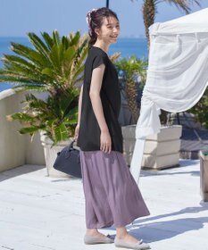 Tiaclasse 【洗える】ヴィンテージサテン消しプリーツパンツ