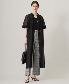 ICB T/Rグレンチェック　セミフレアパンツ