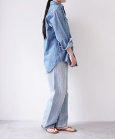 woadblue ＜坪田あさみさんコラボ＞CPOデニムジャケット ライトブルー