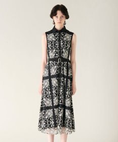 GRACE CONTINENTAL 刺繍フレアドレス