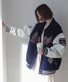 WEGO 【25年秋冬新作/ユニセックス着用ITEM/SMLサイズ展開】メルトンワッペンスタジャン