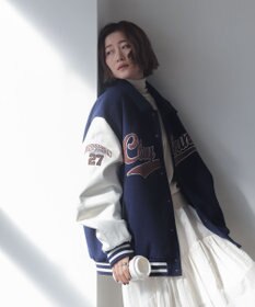 WEGO 【25年秋冬新作/ユニセックス着用ITEM/SMLサイズ展開】メルトンワッペンスタジャン