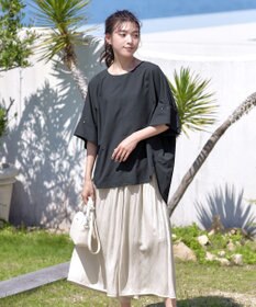 Tiaclasse 【洗える】ヴィンテージサテン消しプリーツパンツ