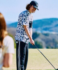 PW CIRCULUS 【UV遮蔽率99.5%  UVカット/速乾/ストレッチ】【MEN】アニマルドットポケットモックT ゴルフ