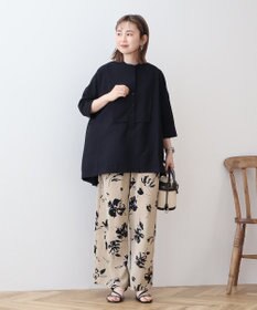 AMERICAN HOLIC 【WEB限定】接触冷感バンドカラーシャツチュニック