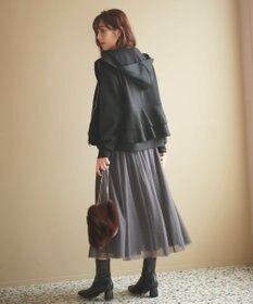 Feroux 【洗える】コルセットチュール スカート