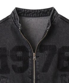 WEGO デニムショートバイカーブルゾン