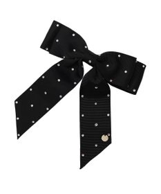 Maison de FLEUR ビジューグログランリボンバレッタ