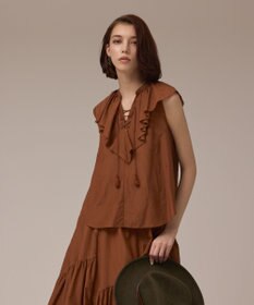 GRACE CONTINENTAL コットンシルクカフタントップ