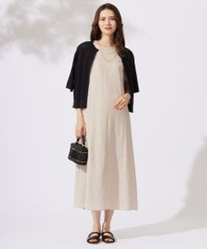 自由区 【カタログ掲載・接触冷感・UVカット・洗える】リネンミックスツィル ワンピース