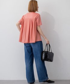 23区 L 【汗じみ防止/洗える】スムースデザイン バックフレア カットソー