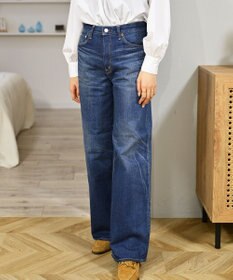 caqu modern baggy ワイドシルエットデニムパンツ USED WASH