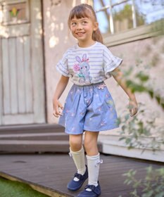 ANY KIDS フラワー 刺繍 キュロット