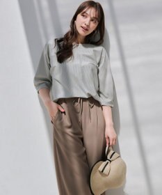 ANY SIS S 【洗える】シルケットストライプドルマン カットソー