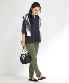 23区 L 【Lサイズ限定/洗える】ハイストレッチツイル ブラウス