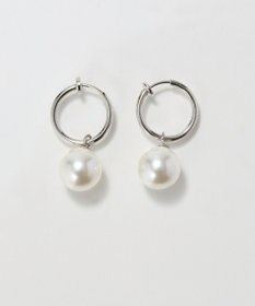 Phoebe 〈金属アレルギー対応〉バランスパールフープイヤリング　シルバー/ステンレス/大ぶり/存在感◎/主役級