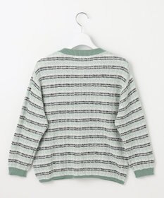 自由区 【洗える】カラーミックスツイードニット カーディガン