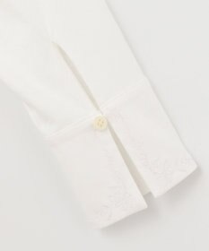 自由区 【洗える】エンブロイダリー スキッパーチュニック