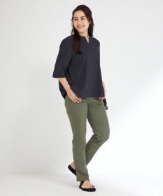 23区 L 【Lサイズ限定/洗える】ハイストレッチツイル ブラウス