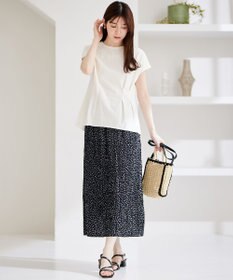 ANY SIS L 【UVケア・接触冷感】汗ジミ防止加工ペプラム カットソー