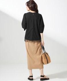 ANY SIS L 【洗える】カットジョーゼットチュール トップス