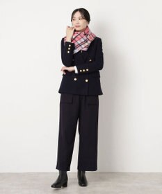 MOONBAT WEB限定【洗える】ミエル (miel) カシミヤ100％ チェックボタン付きマフラー