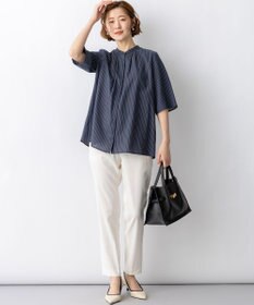 23区 【先行予約/CanCam掲載】リネンレーヨンストレッチ テーパード パンツ