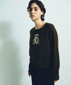 GRACE CONTINENTAL エンブレム刺繍ニットトップ