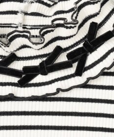 ANY KIDS 襟リボンカットソー