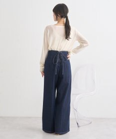 earth music&ecology フロントZIPバックレースアップデニム
