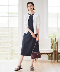 J.PRESS LADIES 【洗える・抗菌防臭】コットンアセテート ドルマン カーディガン