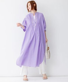 23区 【洗える】リネンレーヨンストレッチ ワイド パンツ